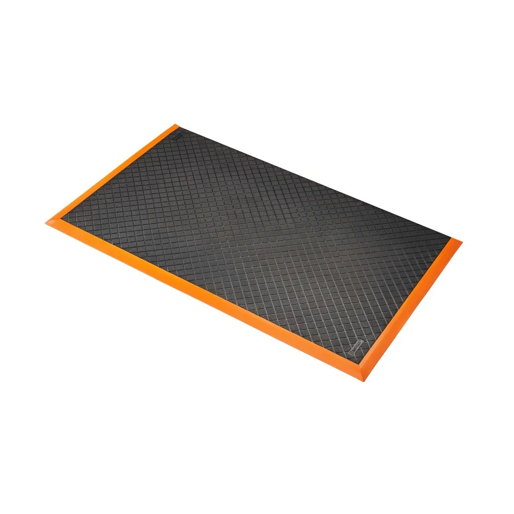 Alfombrilla antifatiga NoTrax Safety Stance Solid™, A x F 660 x 1.020 mm, negra/nnaranja