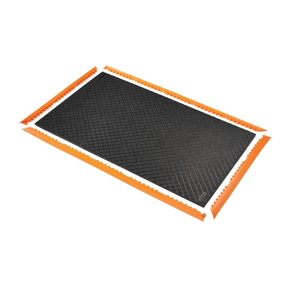 Alfombrilla antifatiga NoTrax Safety Stance Solid™, A x F 660 x 1.020 mm, negra/nnaranja