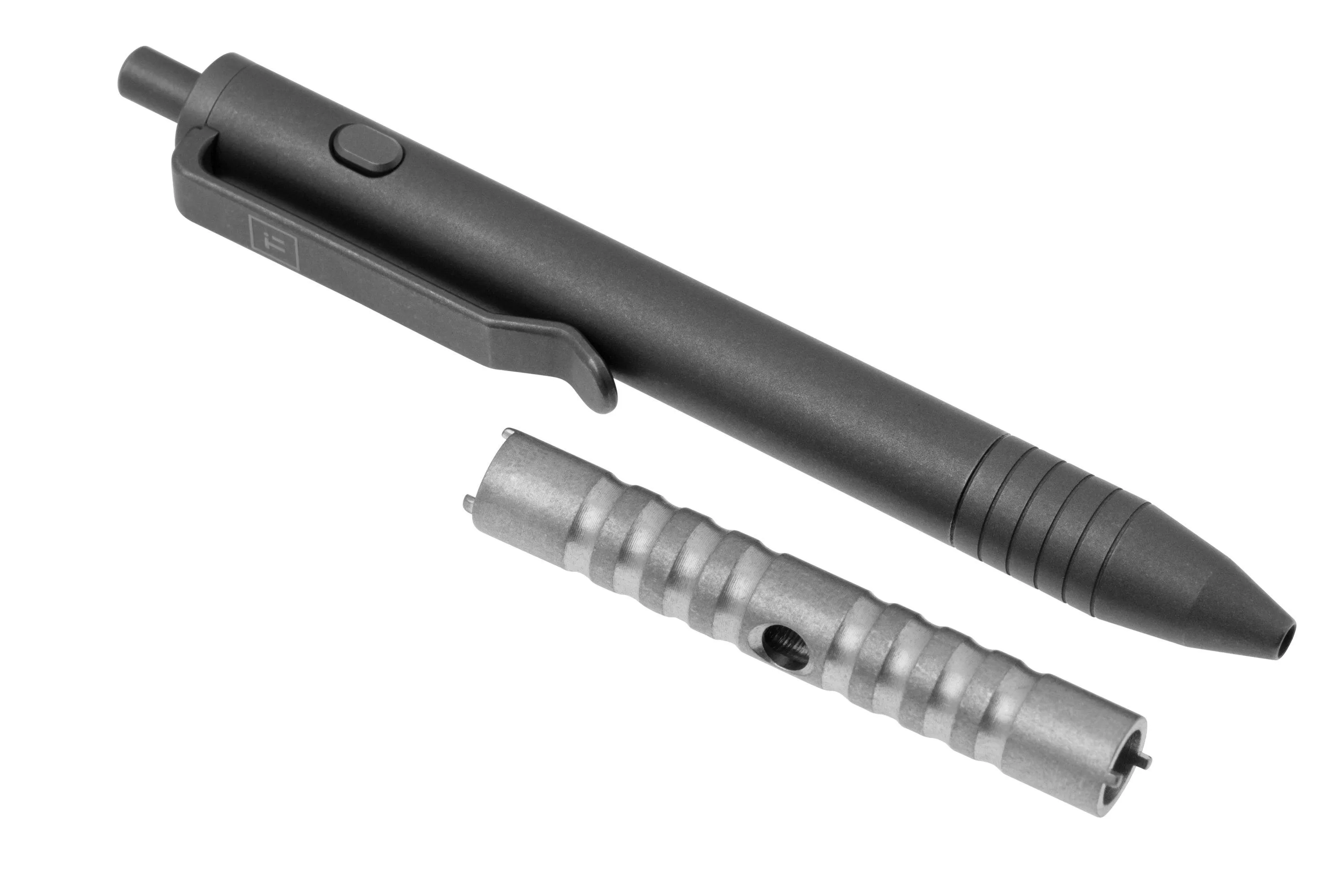 Big Idea Design Mini Dual Side Click Pen MDSC-SW Stonewashed Titanium, everyday carry pen, bolígrafo EDC
