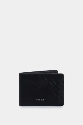 Billetera Lyra de cuero para hombre detalle tejido