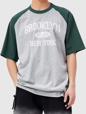 Camiseta de manga corta raglán para hombre