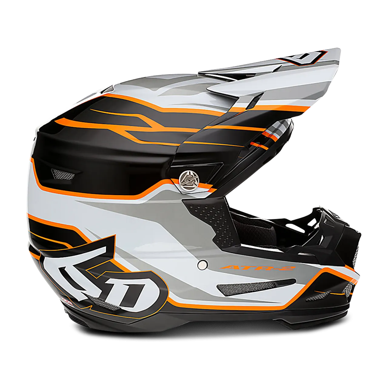 Casco de Cross 6D ATR-2 Phase Naranja-Blanco
