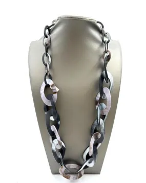 COLLARES MUJER NEGROS Y GRISES DE ELSABON GRANDE DE MODA