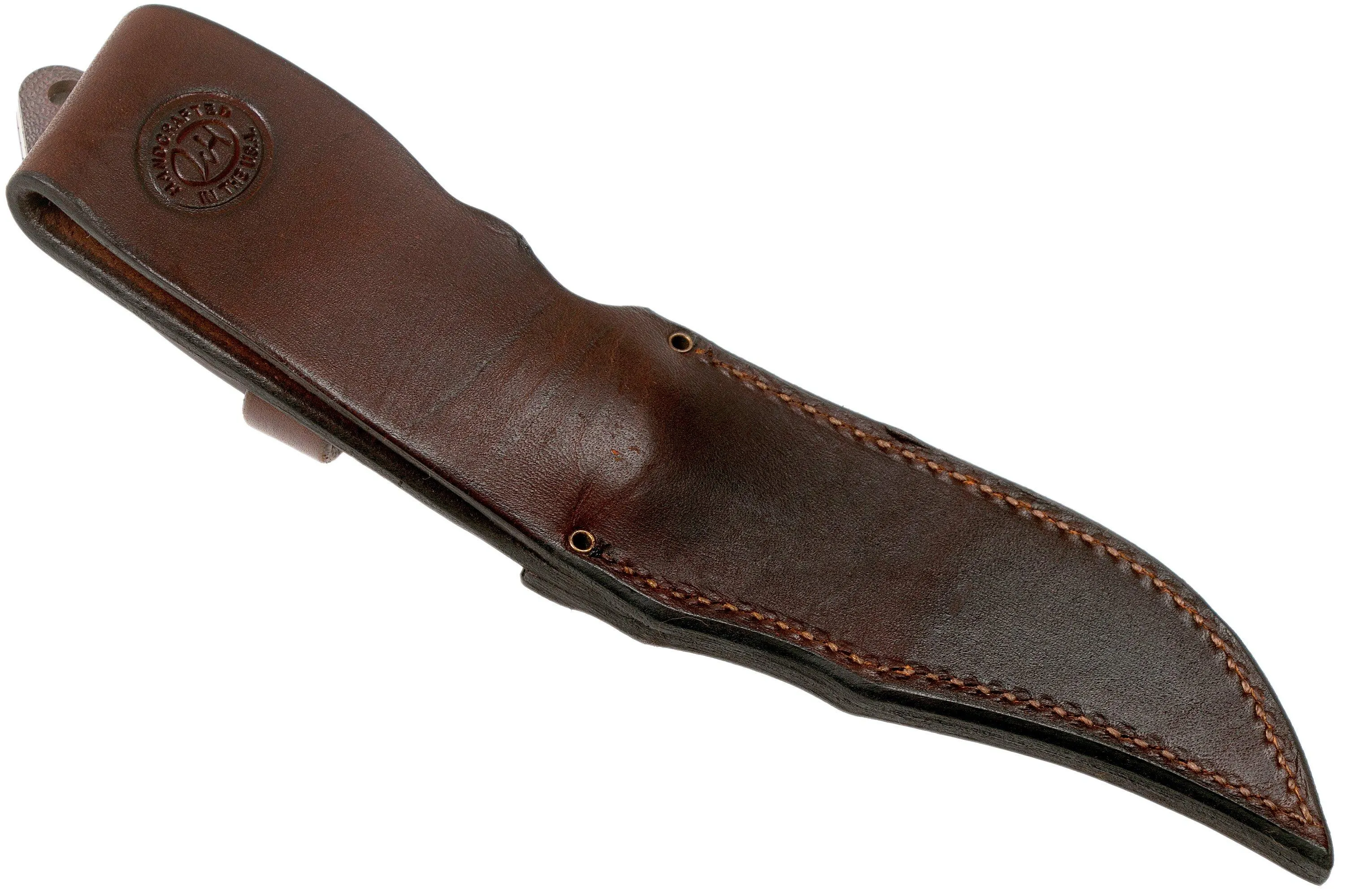 Rick Hinderer The Emmett, CPM 20CV, Burgundy Micarta cuchillo de caza